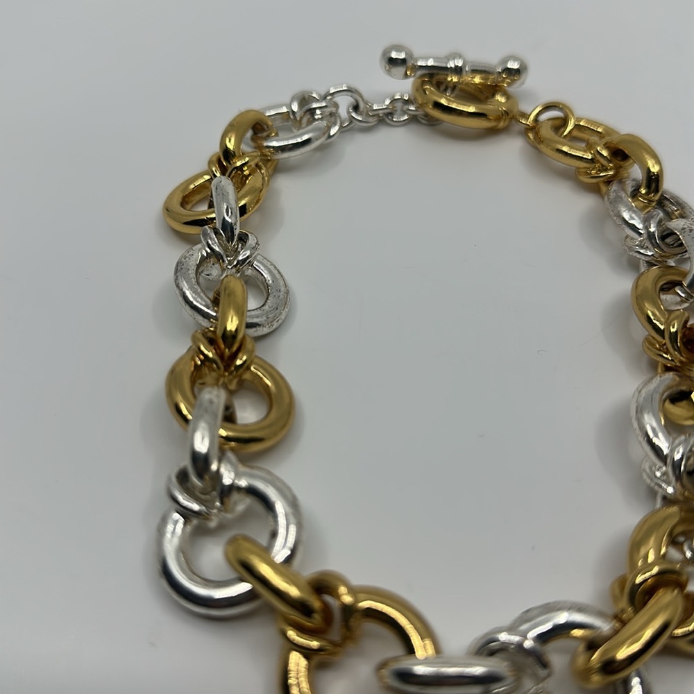 Chucky Gold and Silver Chain Necklace - Picture 6 of 10